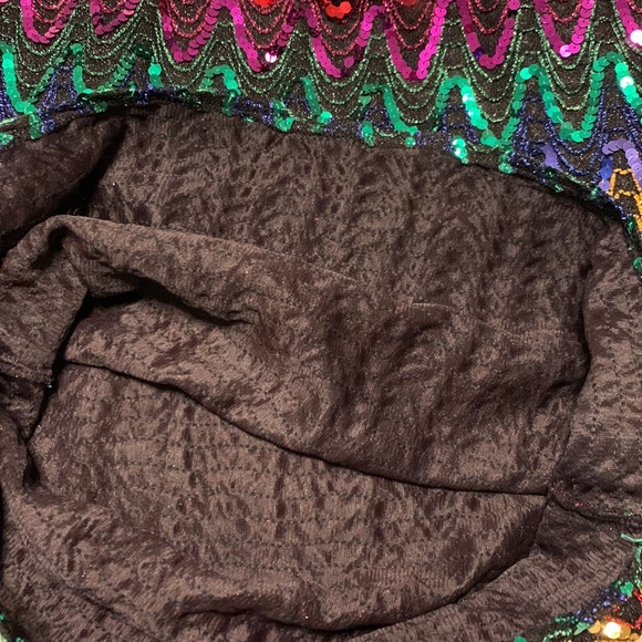 Justine Todd Vintage Fabulous Flashy Sensational Sequins Top Medium - Picture 4 of 7